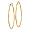 thumbnail image 2 of Auriga Fine Jewelry 14K Yellow Gold Satin 2mm Tube Hoop Earrings for Women, 2 of 5