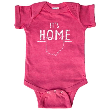 

Inktastic It s Home- State of Ohio outline Distressed Text Gift Baby Boy or Baby Girl Bodysuit