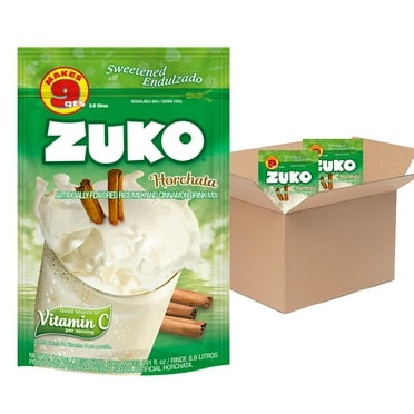 Zuko Horchata Drink Mix Bag, 14.1 oz, Pack of 2, Fortified with Vitamin C, No Additional Sugar Needed