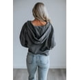 thumbnail image 4 of Maxwell Washed Zip-Up Hoodie - Charcoal, 4 of 5
