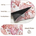 thumbnail image 6 of Nautical Coastal Area Rugs 5'x7', Small Throw Rugs for Laundry Room Playroom, Summer Sea Coral Starfish Underwater Red Indoor Outdoor Rug Non-Slip Low Pile Carpet Runner Reversible Floor Mats, 6 of 8
