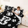 thumbnail image 3 of Erosebridal Kids Football Print Letter B Bed Sheets,Soccer Ball Games King Sheets For Ball Boys 4pcs, 3 of 6