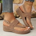 thumbnail image 3 of White Wedges Sandals Women Comfy Lightweight Open Toe Low Wedge Heel Womens House Slippers Size 8 Platform Ankle Strap Summer Dress Shoes, 3 of 9