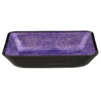 Eden Bath EB_GS81 Rectangular Purple Foil Glass Vessel Sink with Black Exterior