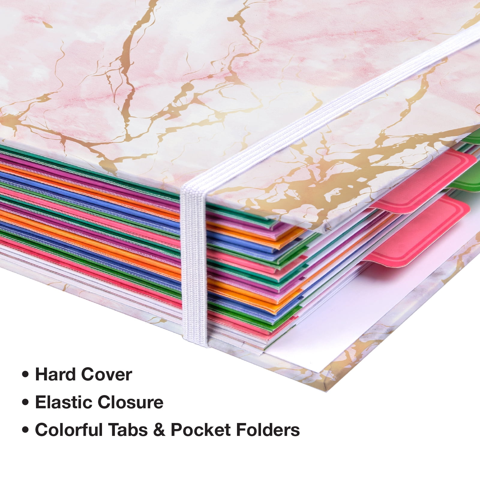 Global Printed Products Budget Planner Book with 12 Envelopes and Pockets, 8.5" x 11", Pink