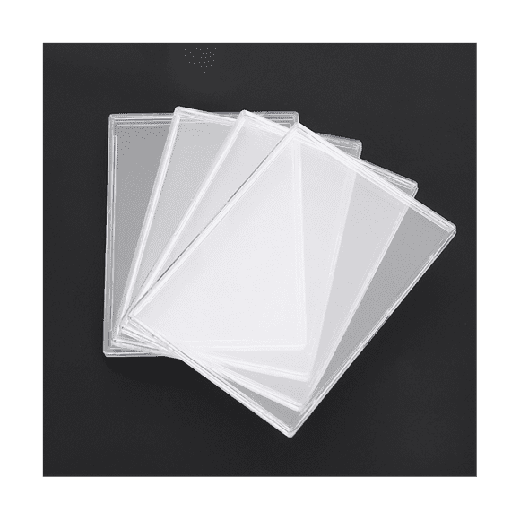 20Pieces Cards Sleeves Hard Plastic Card Protector Clear Card Trading Card Holder Card Protector