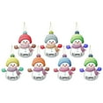 thumbnail image 4 of LingVibe Set of 7 Acrylic Snowman Christmas Tree Ornaments with Personalized Design, 2D Flat for Home Holiday Decorations, 4 of 7