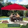 thumbnail image 5 of 8x8ft 1-Person Setup Pop Up Canopy Tent Instant Portable Shelter w/ 1-Button Push, Case, 4 Weight Bags - Red, 5 of 5
