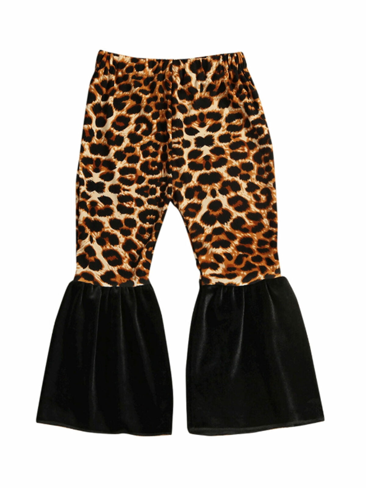 Multitrust Multitrust Kids Baby Girl Leopard Plaids Flares Leggings