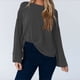 thumbnail image 5 of Camisas de encaje,Blusa informal de poliéster para mujer, de manga larga a rayas y cuello redondo, holgada, para uso diario, sopatenor, 5 of 8