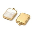 thumbnail image 2 of 304 Stainless Steel Pendants with Shell Rectangle Charms Real 14K Gold Plated 18.5x12x2.5mm Hole: 1.2mm, 2 of 3