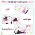 thumbnail image 4 of Black Cat Spaceship Pattern Cotton Pajamas 2 Piece Set Sleepwear Soft and Comfortable Homewear Nightwear, 4 of 7
