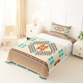 thumbnail image 5 of jejeloiu Aztec Tribal Twin Sheets,Geometric Pattern Bedding For Boys,Beige Brown,3pcs,1 Fitted Sheet and 1 Pillowcase, 5 of 6