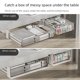thumbnail image 2 of Caja de almacenamiento con cajón debajo de la mesa, caja de almacenamiento de papelería para dormitorio, caja de almacenamiento oculta para escritorio, caja de almacenamiento de cosméticos, 2 of 5