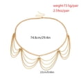 thumbnail image 4 of Qarigey Cadena de cintura exquisito adorno de múltiples capas para el vientre adornos de cinturón en forma de onda joyería de estilo Simple para Ropa, zapatos y accesorios Miscelánea Oro Qarigey AP009789-01, 4 of 6