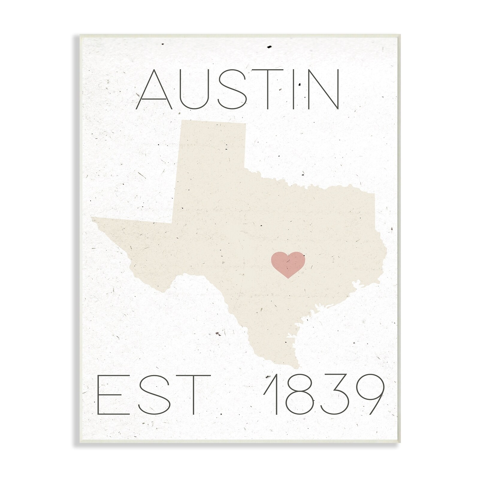 The Stupell Home Decor Collection Austin Est 1839 Canvas Wall Art