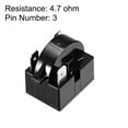 thumbnail image 2 of 2Pcs 4.7 Ohm 3 Pin Refrigerator PTC Starter Relay Black, 2 of 4