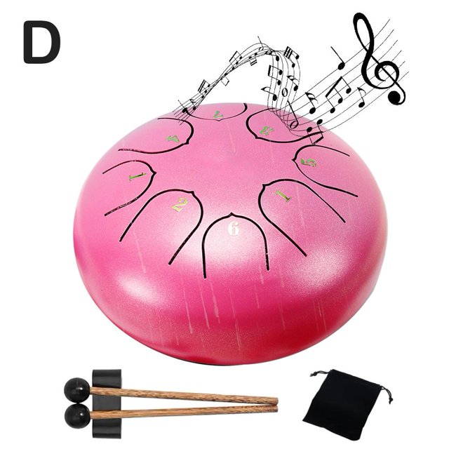 1 Pce Mini Tambour de Pluie, Instrument de Musique en Acier au Carbone Haute Résistance, Parfait pour Yoga Méditation en Plein Air