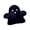 Black, variant on Cute Ghost Pillow, Ghost Shaped Plush Throw Pillow Spooky Halloween Pillow for Couch Sofa Bed Decoration, Mini Ghost Plush Party Favors Gift,16x20 Inch