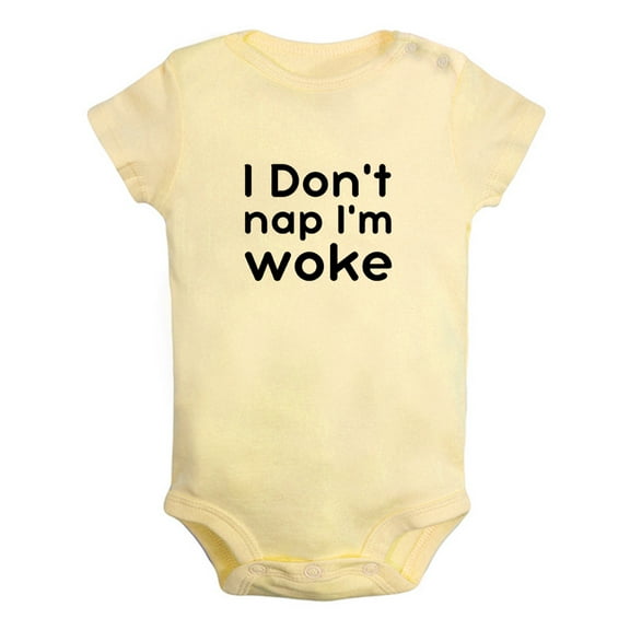 I Don't Nap I'm Woke Funny Rompers For Babies, Newborn Baby Unisex Bodysuits, Infant Jumpsuits, Toddler 0-24 Months Kids One-Piece Oufits