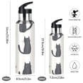 thumbnail image 2 of Yayeee 20oz Insulated Water Bottle Double Wall Stainless Steel with Flip Straw Lid, Cute Cartoon Cats, 2 of 7