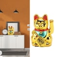thumbnail image 3 of Riousery 4 Inches / 10 cm Lucky Cat Decor Hand Waving Welcoming Cat Fortune Figurine For Home Office Desk Ornament Decoration Housewarming Gift Gold, 3 of 9