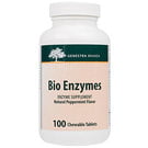 genestra brands - bio enzymes - complete digestive enzymes formula in chewable tablets - natural peppermint flavor - 100 chewable