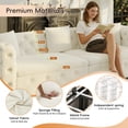 thumbnail image 5 of LLappuil Pull Out Sofa Bed King Size, 89" Chesterfield Sofa Couch Convertible Sofa Bed, Velvet Loveseat Sofa with Tufted Design for Living Room White, 5 of 11