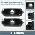 thumbnail image 3 of Unique Bargains Front Left Right LED Clearance Side Marker Signal Lights Cover for VW Caddy 1996-2015 Blackened 1 Pair, 3 of 6