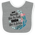 thumbnail image 3 of Inktastic Though She Be but Little Fierce Quote Girls Baby Bib, 3 of 4