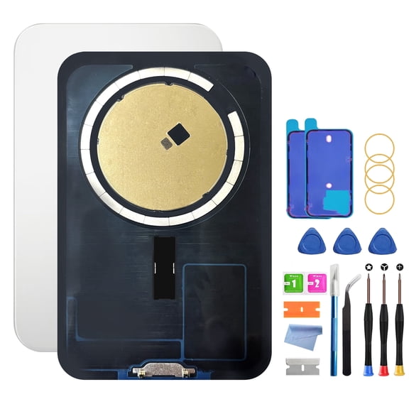 Rear Glass Replacement Kit for iPhone 17 Pro Max (6.9-inch) Includes Complete Repair Tool Kit(Silver)