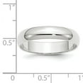 thumbnail image 4 of 14k White Gold Solid Polished Half Round 5mm-Half-Round Band Ring Size 11 -  Jewelry Gift for Mom, 4 of 4