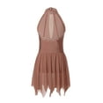 thumbnail image 4 of vastwit Kids Girls Ballet Lyrical Dance Dress Gymnastics Leotards Sleeveless Figure Skating Costume Brown 8, 4 of 7