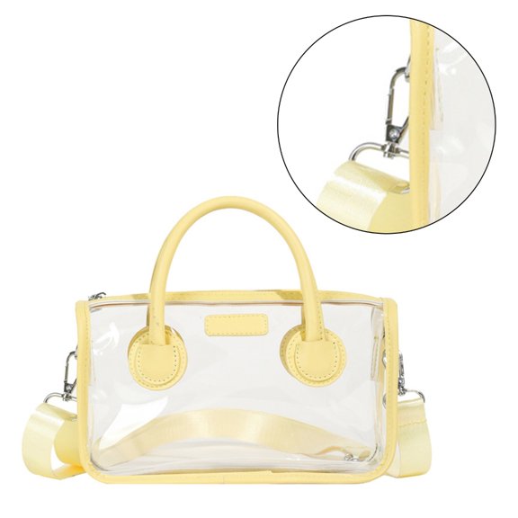 FENOHREFE Women Purse Transparent Handbag Top Handle Shoulder Bag PVC Purses Vacation Crossbody Bag for Fashion Individual
