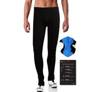 Men's 3D Gel Padded Semi Compression Thermal Cycling Tights Pants
