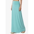 thumbnail image 3 of Jupe Longue Maxi Décontractée en Jersey Drapé Pliable pour Femmes P-3X, 3 of 7