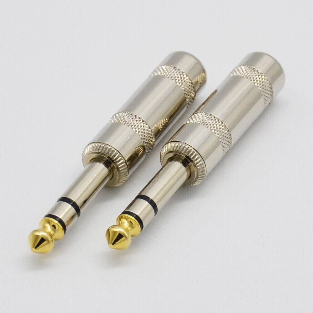 20PCS 1/4 Stereo TRS Heavy Duty Male Audio Speaker Guitar Cable Connector Plug USA