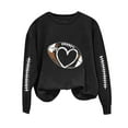 thumbnail image 2 of Sevevn Football Funny Sweatshirt For Women Graphic Print Sunday Casual Long Sleeve Crewneck 2025 Fall Pullover Summer Gift Black L, 2 of 3