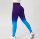 thumbnail image 4 of Leggings elásticos sin costuras para mujer, pantalones ajustados deportivos de cintura alta para Fitness, correr, gimnasio, morado, azul, M, 4 of 6
