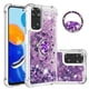 thumbnail image 1 of Funda para Xiaomi Redmi Note 11 4G/Note 11S 4G con Brillo Líquido Flotante, Purpurina, Parachoques y Anillo Giratorio Soporte, 1 of 5