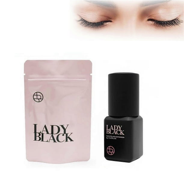 Lady Black Eyelash Extensions Glue 5ml Professional Max Bonding Strength Lash Glue, 1-3 Sec Fast Drying 5-6 Weeks Retention