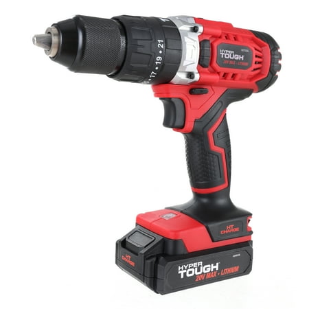 Hyper Tough 20V Max Lithium-ion Cordless 2 Speed Hammer Drill, AQ75036G