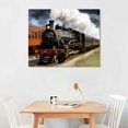 thumbnail image 2 of Nawypu Steam Train with Black Smoke Running on Island Rugen Northern Germany - Canvas Art Wall Art, 2 of 4