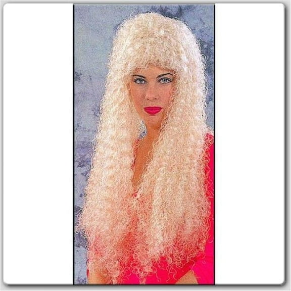 30 Inch Curly Blonde Wig - Size Adult
