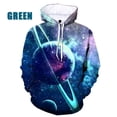 thumbnail image 5 of Sweat à Capuche Imprimé 3D Mode Espace, Pull Décontracté Hip Hop, Chandail à Capuchon Galaxie, 5 of 5