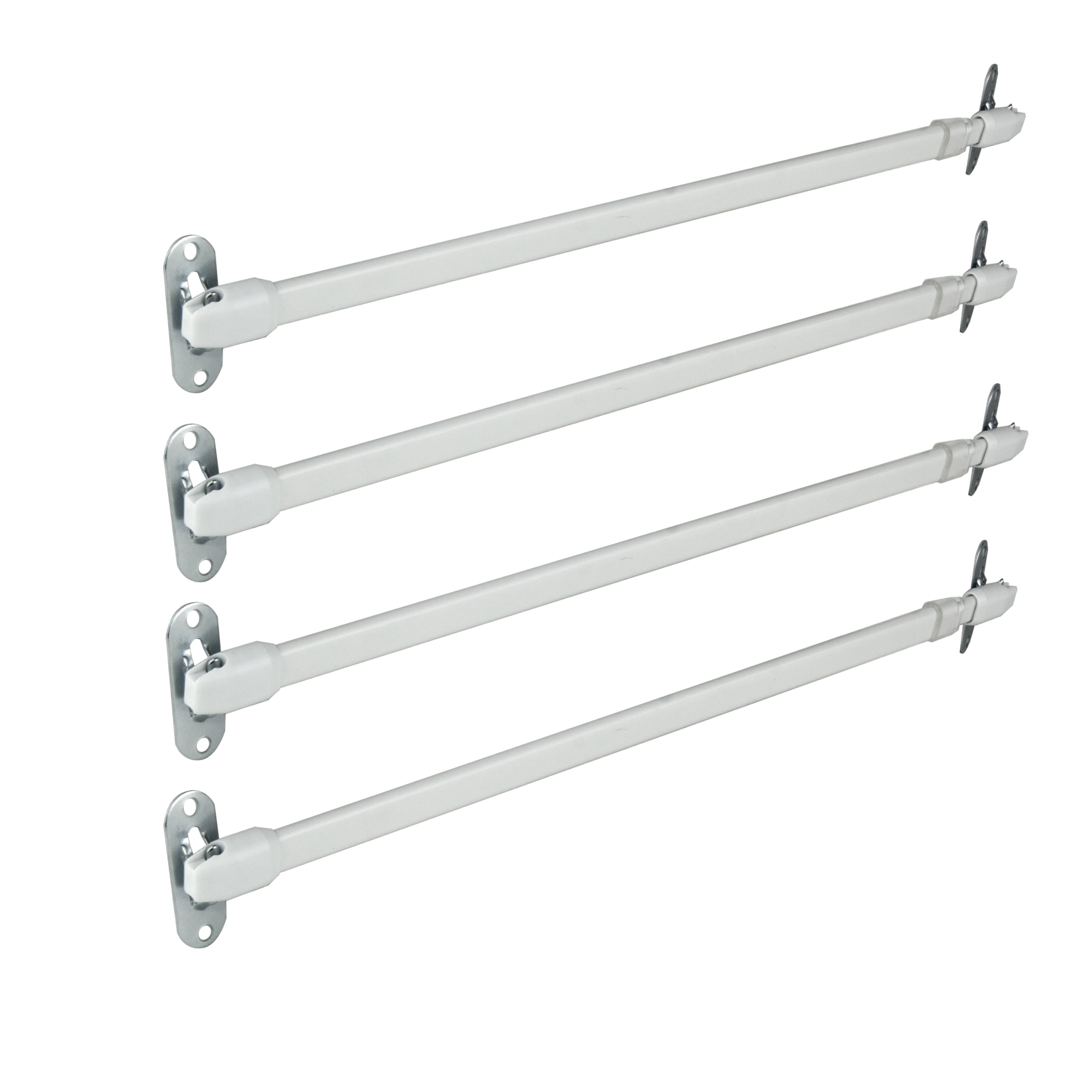 Adjustable 11" to 19" Oval Sash Rod in White (Set of 4)