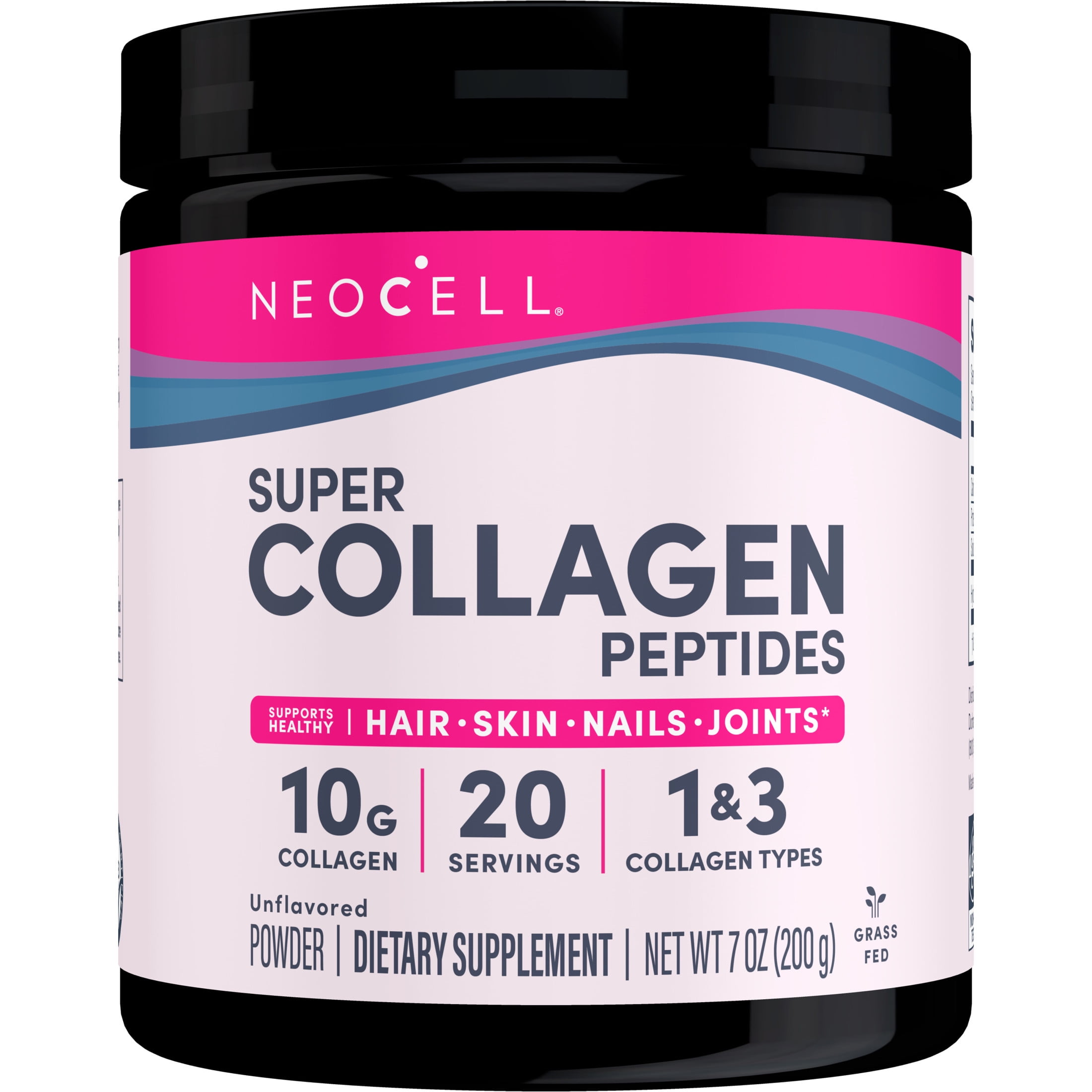Grass Fed Collagen Peptides Powder | 7 oz | Unflavored | Healthy Hair, Skin, and Nails | by NeoCell