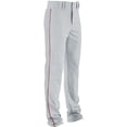 thumbnail image 2 of High Five S Adult Piped Double Knit Baseball Pant SILVER GREY/SCARLET 315080, 2 of 2