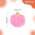 thumbnail image 2 of Uxcell 24Pcs Pom Pom Charm, 20mm de pelaje sintético, bolas de llavero esponjosas y suaves, charm de pompom para manualidades, aretes, fabricación de joyas, color rosa brillante, 2 of 6