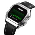 thumbnail image 1 of Skmei 1650 Leather Strap Version Electronic Watch Leather Strap Version Silver, 1 of 4